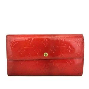 685208N Louis Vuitton Wallet Long Porte Feuille Sarah Rouge Monogram Vernis
